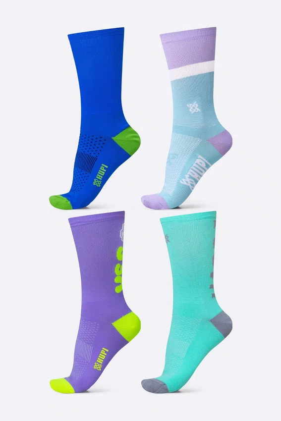 Kit 4 Meias de Corrida HUPI Color Pace