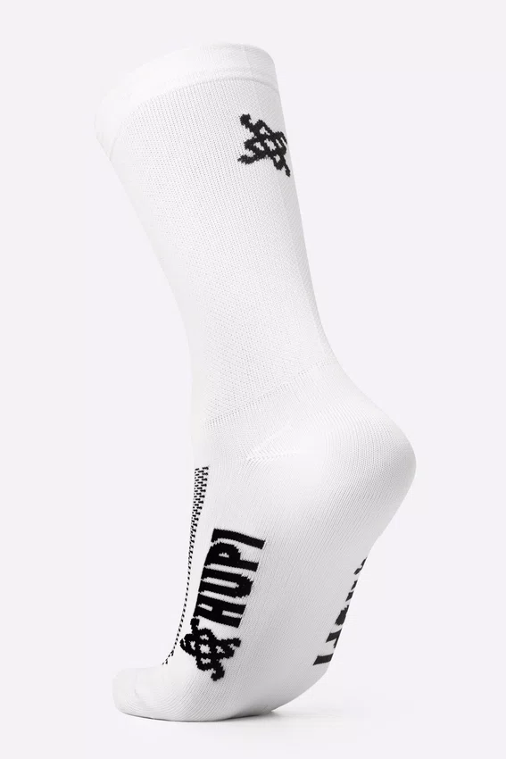 Kit 4 Pares de Meias Sport HUPI Branco e Preto