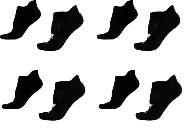 Kit 4 Pares Meia para Corrida HUPI Invisível Preto