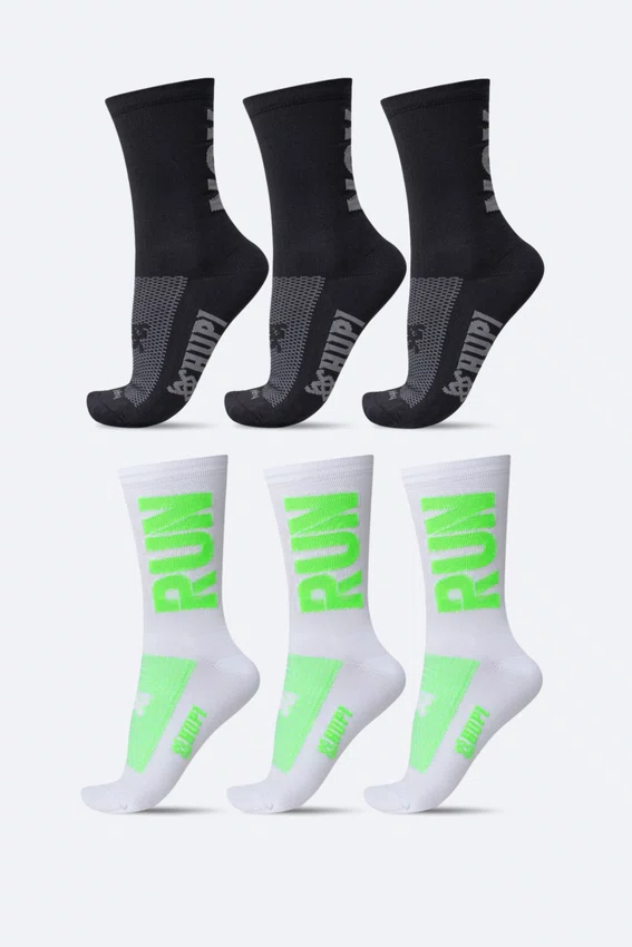 Kit 6 Pares de Meias HUPI Run Pack