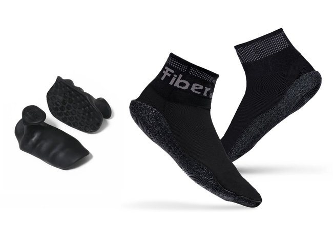 Kit Academia Fiber Octo Maxgrip e Sapatilha de Treino Preta Par