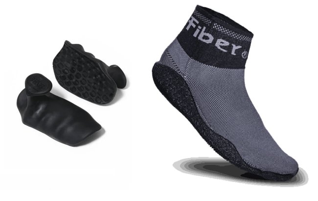 Kit Academia Fiber Octo Maxgrip e Sapatilha de Treino Cinza Par