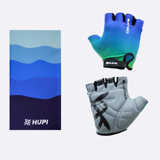 Kit Bandana e Luva Dedo Curto Degradê