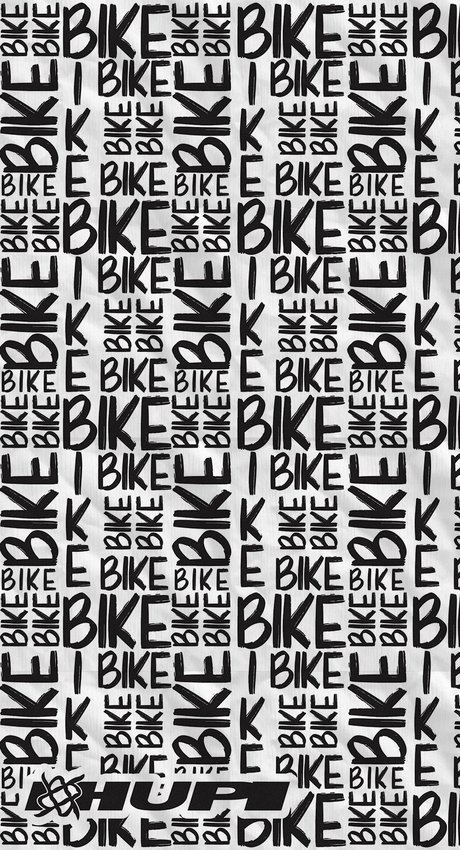 Kit Bandana HUPI Bike Branco e Manguito HUPI Bike Preto Proteção UV50+