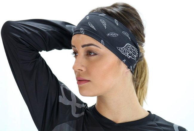 Kit com 3 Testeira Headband Faixa de Cabeça Hupi Asas Bike