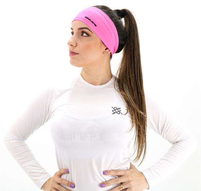 Kit com 3 Testeira Headband Faixa de Cabeça Hupi Pink