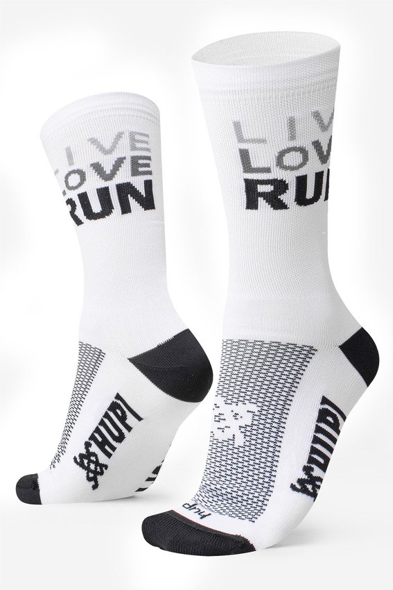 Kit Corrida HUPI Live Love Run: Viseira e Meia (Tamanho 36-42)
