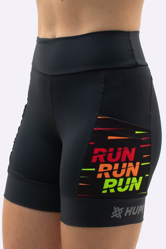Kit Corrida HUPI RUN: Bermuda Curta Feminina e Meia Longa