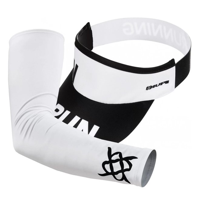 Kit corrida Manguito e Viseira Run - Branco