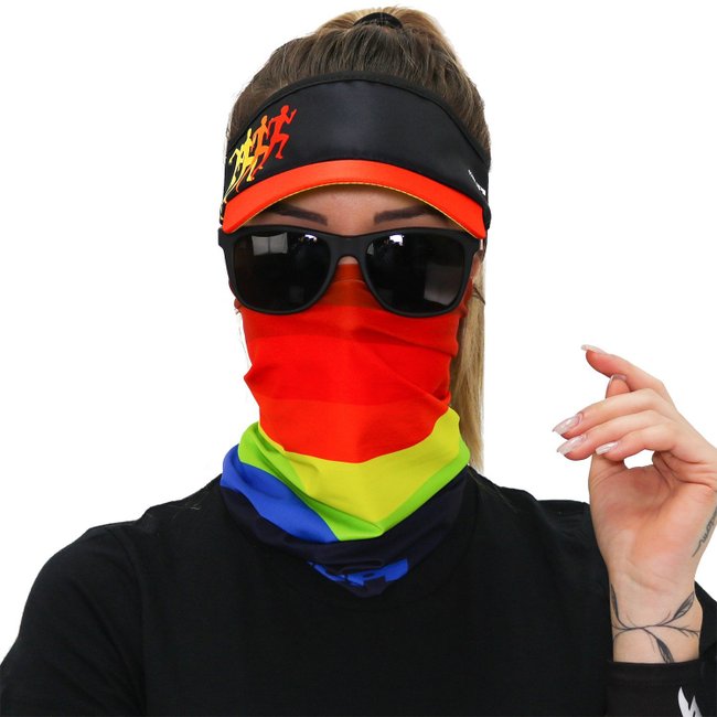 Kit Corrida Viseira e Bandana HUPI - Pace Laranja