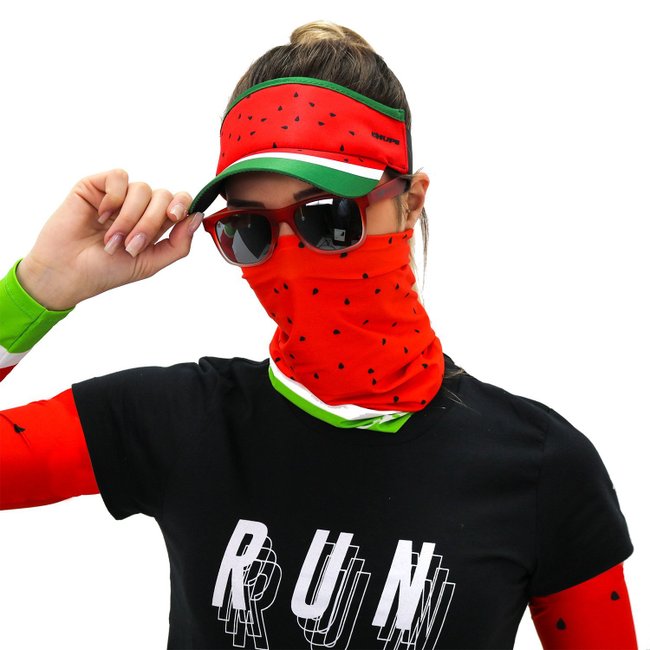 Kit Corrida Viseira e Bandana - Melancia
