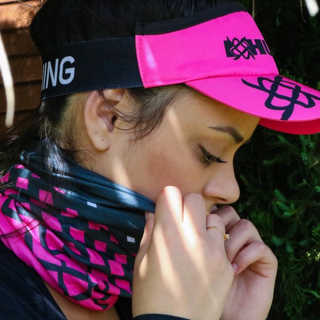 Kit Corrida Viseira e Bandana - Rosa