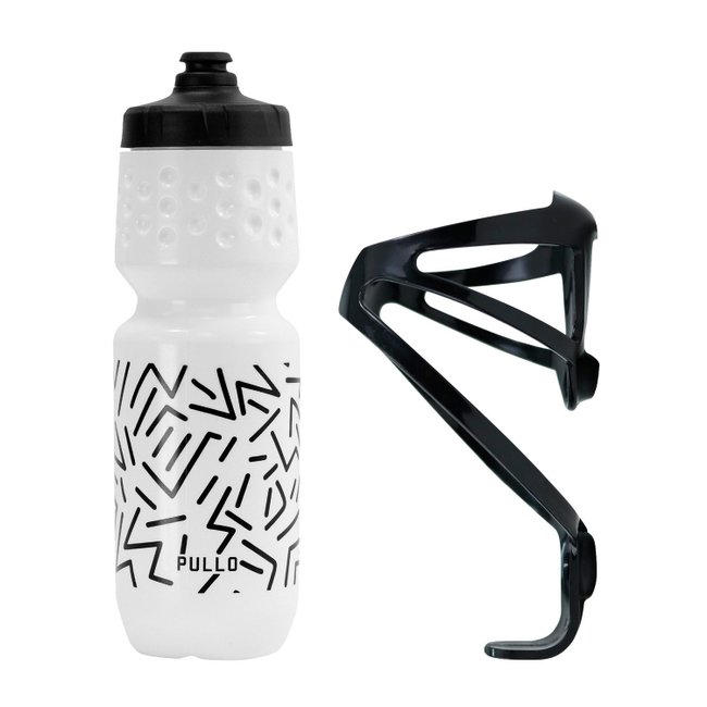 Kit Garrafa Pullo Kos Branco 750ml + Suporte