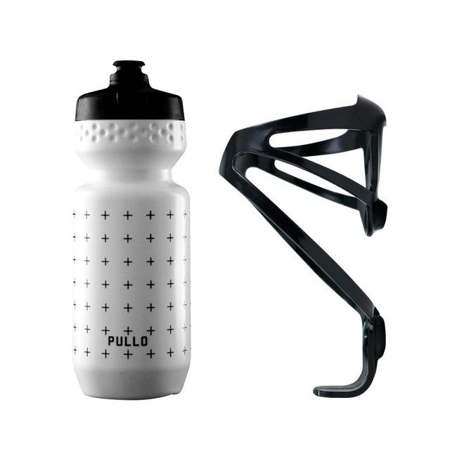 Kit Garrafa Pullo Summa Branco 600ml + Suporte