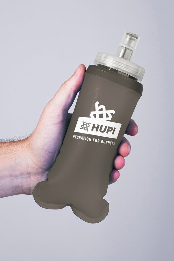 Kit Garrafas Dobráveis Soft Flask HUPI Cinza 350ml + 500ml