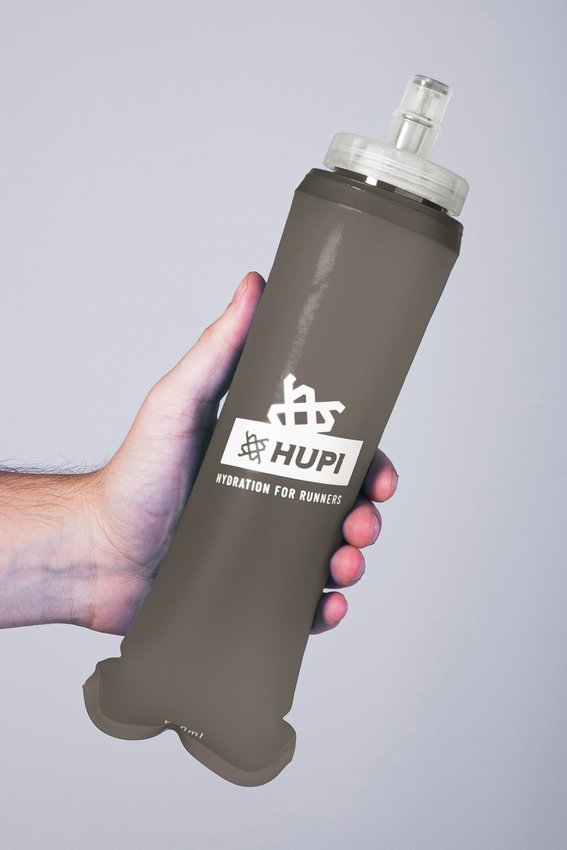 Kit Garrafas Dobráveis Soft Flask HUPI Cinza 350ml + 500ml