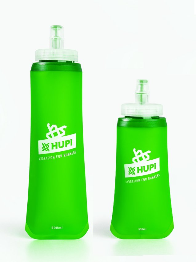 Kit Garrafas Dobráveis Soft Flask HUPI Verde 350ml + 500ml