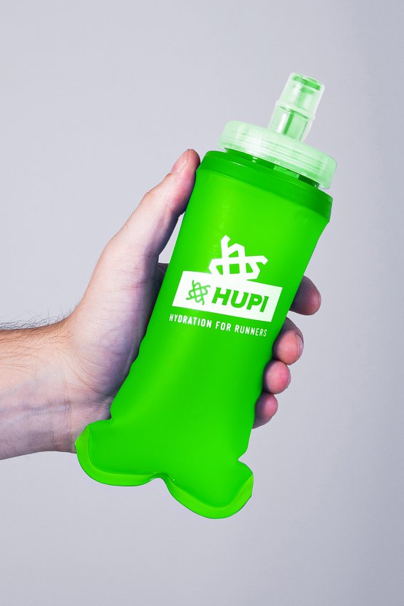 Kit Garrafas Dobráveis Soft Flask HUPI Verde 350ml + 500ml