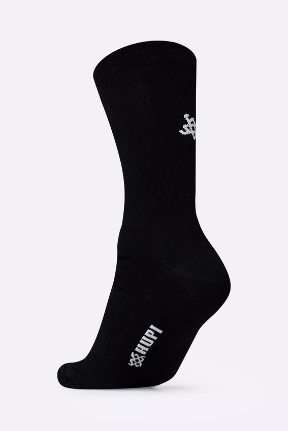 Kit HUPI 4 Pares de Meia Sport Preto Liso