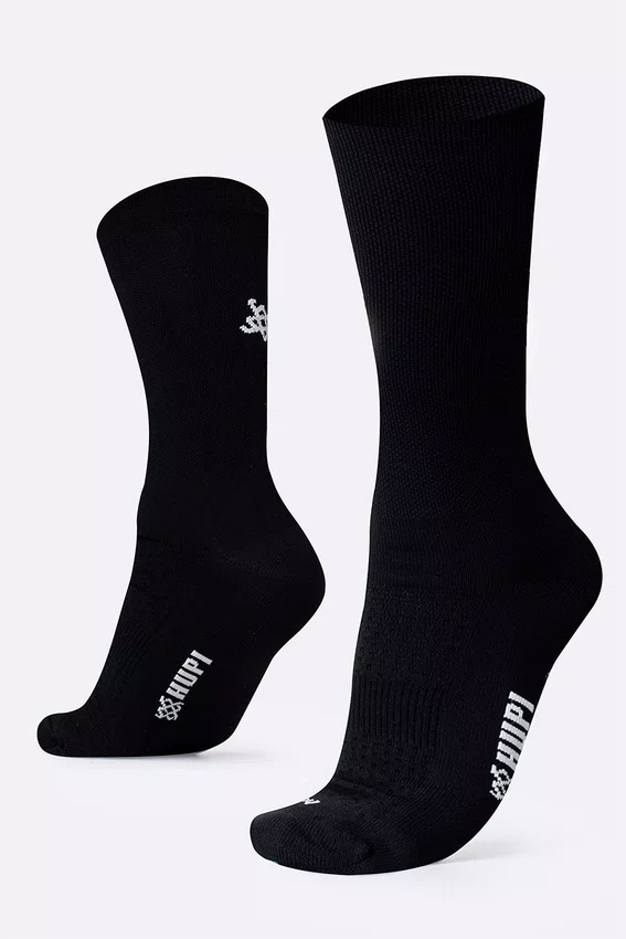 Kit HUPI 4 Pares de Meia Sport Preto Liso