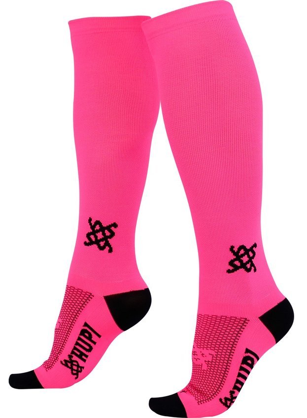 Kit HUPI Bermuda Colors Meia Longa Rosa Óculos Bari Rosa