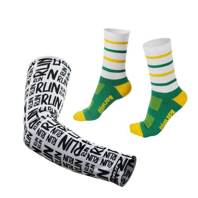 Kit Manguito HUPI Run Branco e Meia HUPI RN