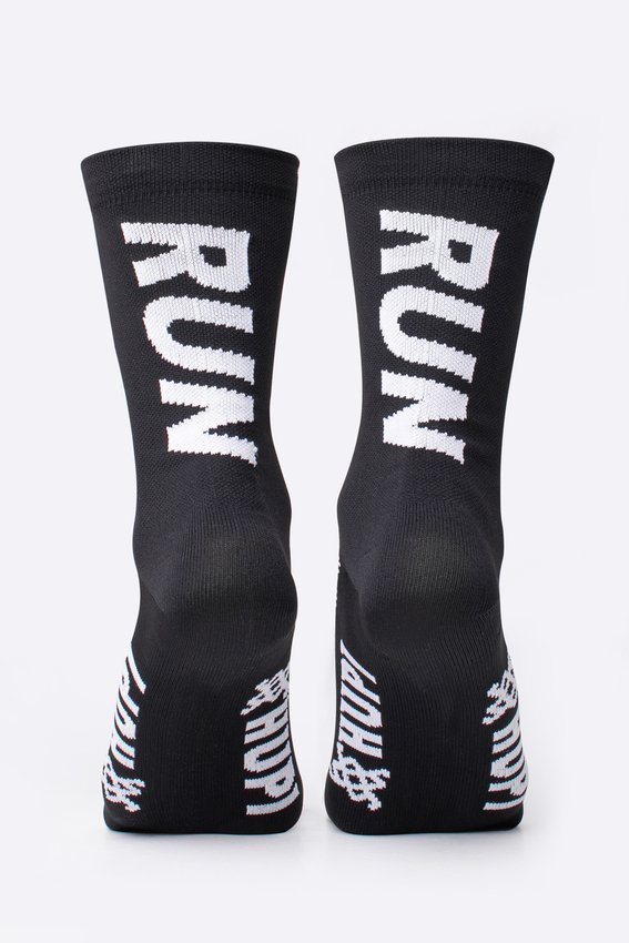 Kit Manguito HUPI Run Branco e Meia HUPI RUN RUN Preto/Branco