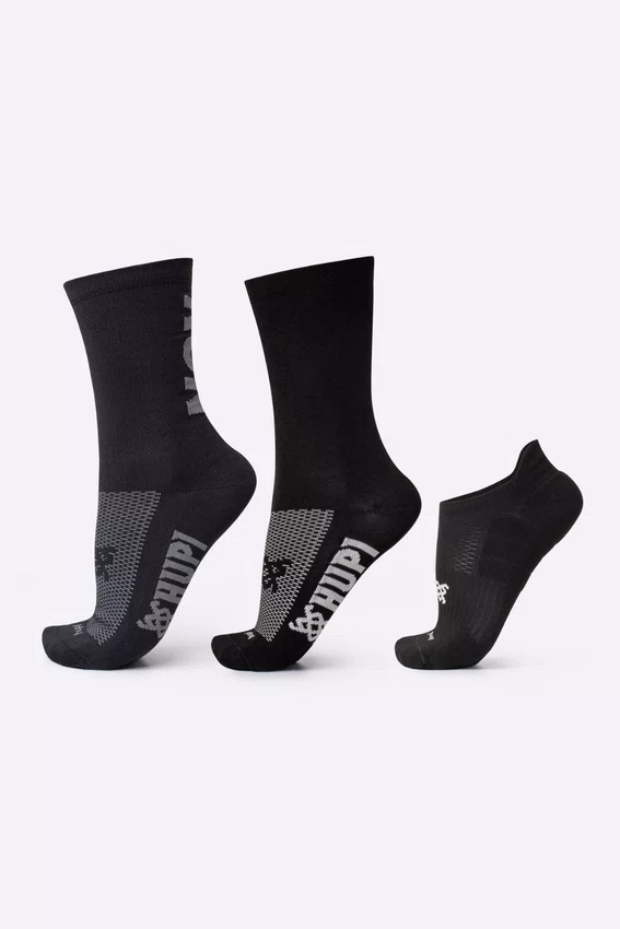 Kit Meia Corrida Preta HUPI