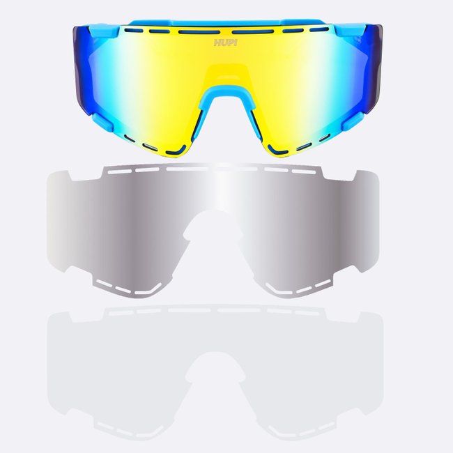 Kit Óculos de Sol HUPI Vapor Azul e Branco com 2 Lentes