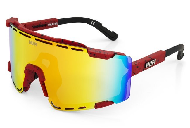 Kit Óculos de Sol HUPI Vapor Vermelho e Preto com 2 Lentes extras