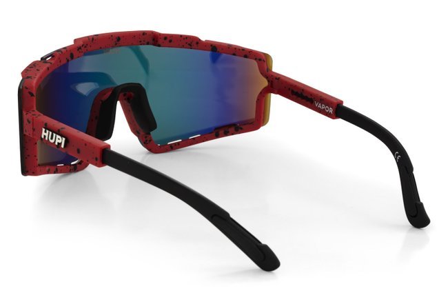 Kit Óculos de Sol HUPI Vapor Vermelho e Preto com 2 Lentes extras