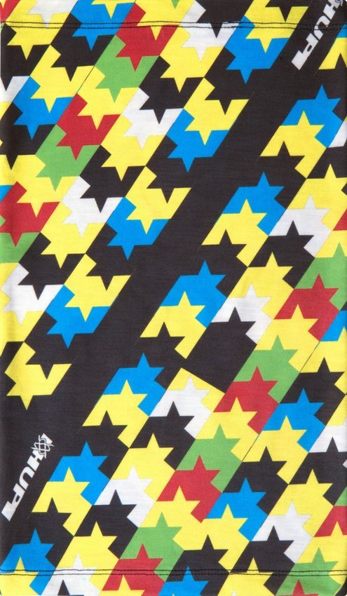 Kit Pedal Óculos de Sol HUPI Paso Armação Preto Fosco Lente Verde Espelhado e Bandana Colorful