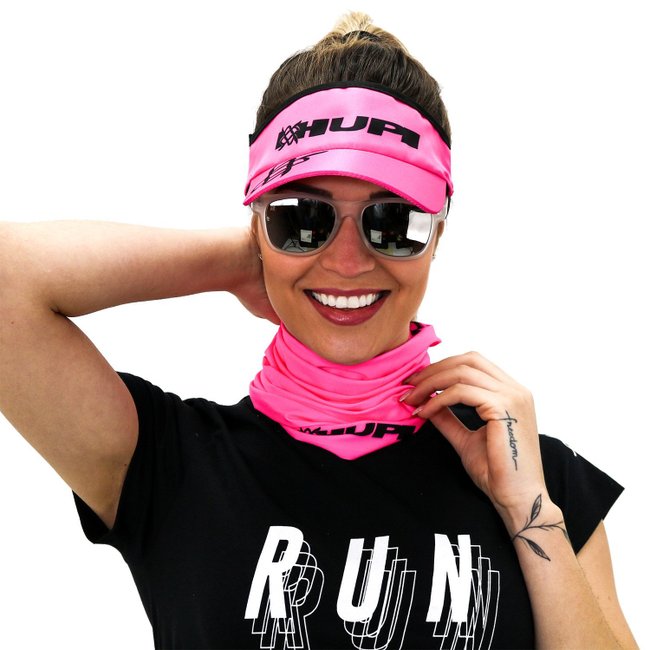 Kit Corrida Viseira e Bandana HUPI - Rosa