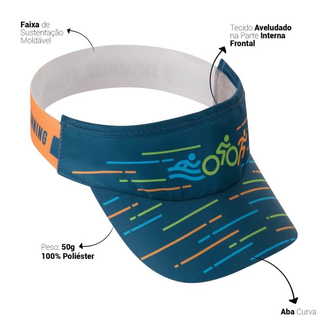 Kit Corrida Viseira e Bandana - Triathlon