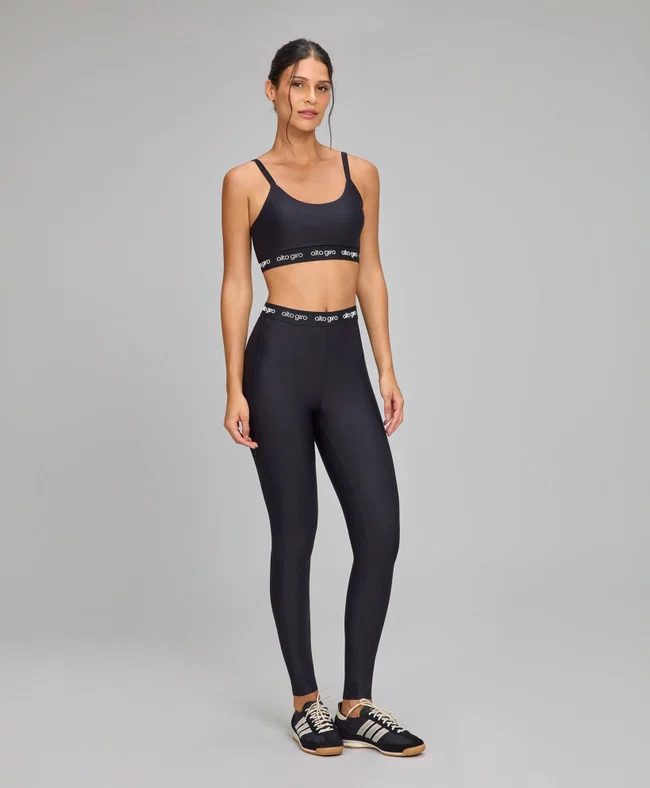 Legging Elástico Cós AG Listras Preto