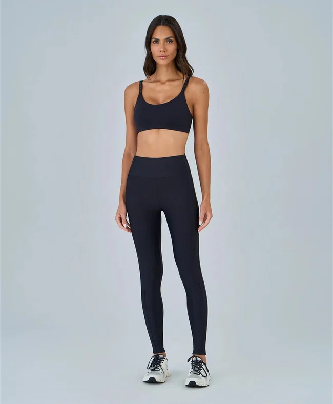 Legging Elástico Personalizado Alto Giro Feminina Azul