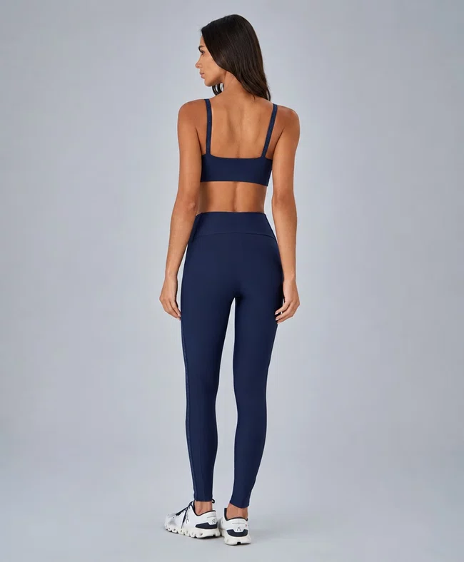 Legging Elástico Personalizado Alto Giro Feminina Azul