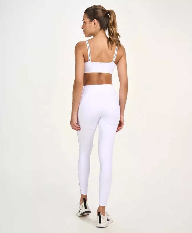 Legging Elástico Personalizado Alto Giro Feminina Branco