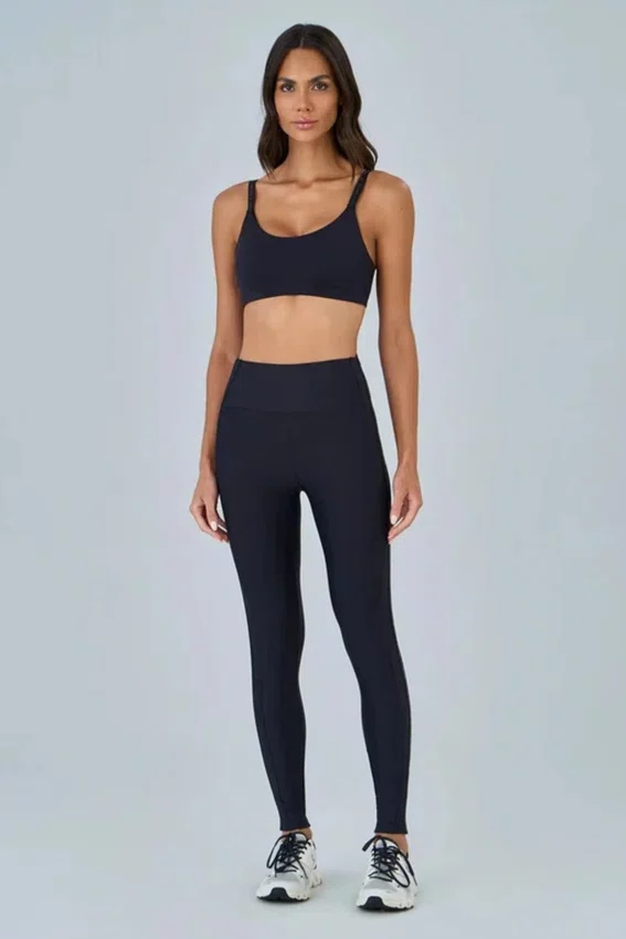 Legging Elástico Personalizado Alto Giro Feminina Preta