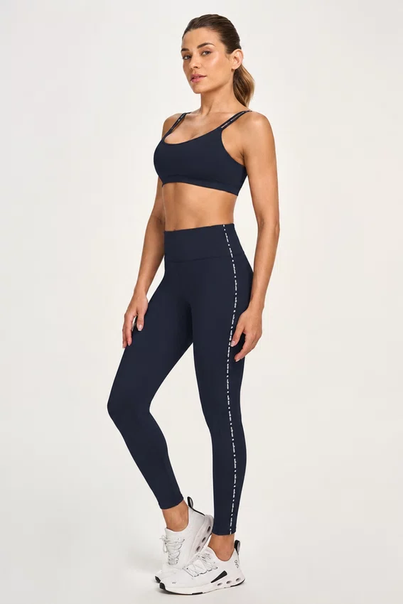 Legging Elástico Personalizado Alto Giro Feminina Preta