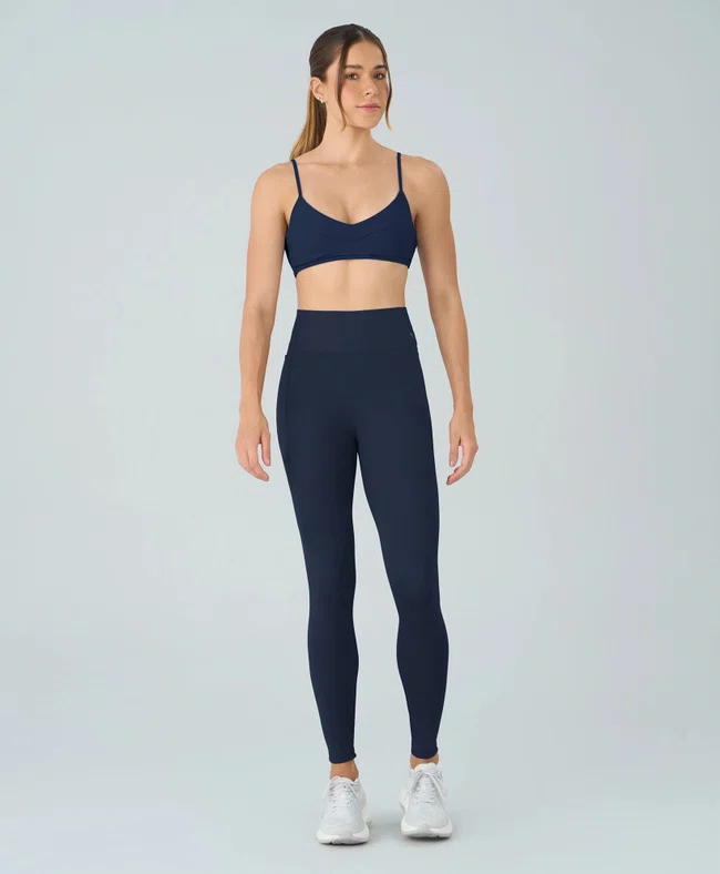 Legging Eterna com Bolso Alto Giro Feminina Azul