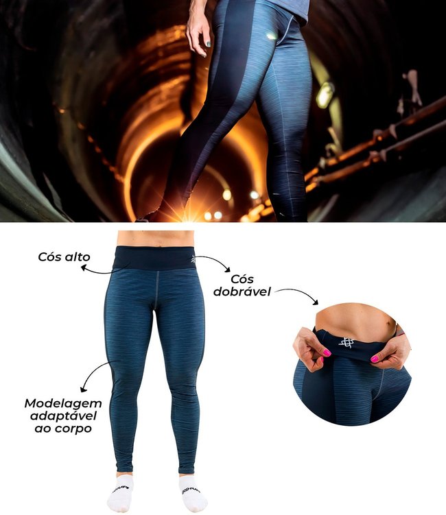 Calça Legging HUPI Bull Cinza/preto