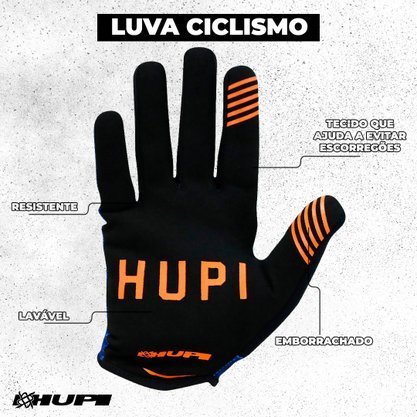 Luva Ciclismo HUPI Dedo Longo Enjoy