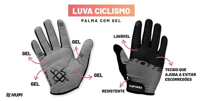 Luva Ciclismo HUPI Dedo Longo Full Magic