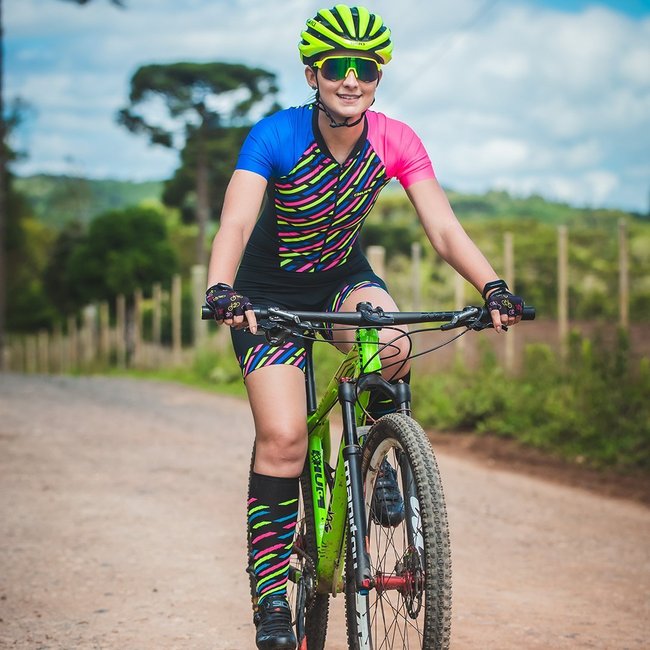 Luva Ciclismo HUPI Eco Dedo Curto Bike Colors