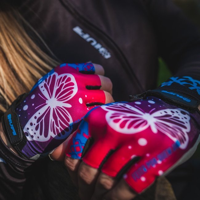 Luva Ciclismo HUPI Eco Dedo Curto Butterfly