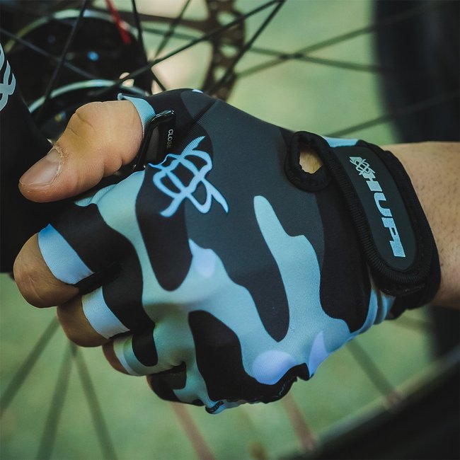 Luva Ciclismo HUPI Eco Dedo Curto Camo