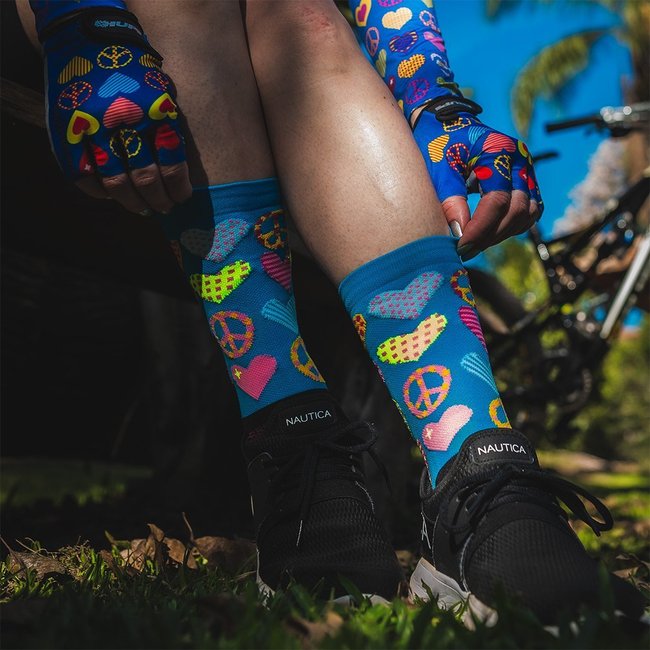 Luva Ciclismo HUPI Eco Dedo Curto Hippie