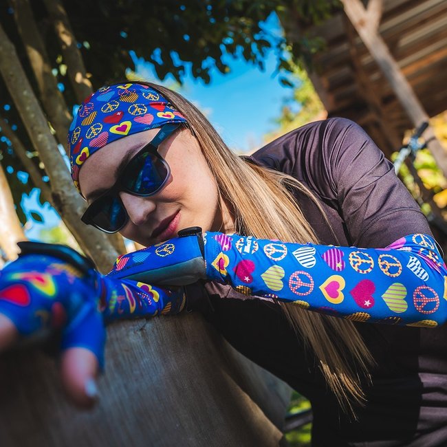 Luva Ciclismo HUPI Eco Dedo Curto Hippie