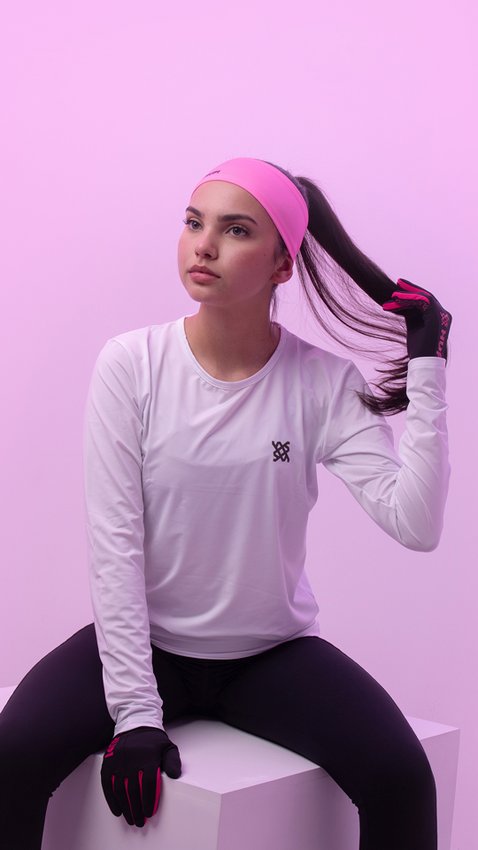 Luva HUPI Running - Preto e Pink